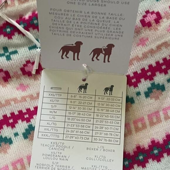 Novogratz Pet Dog Sweater Sz Small Coat Hooded Fleece Lined Teal Pink Nordic Pup - Picture 8 of 11